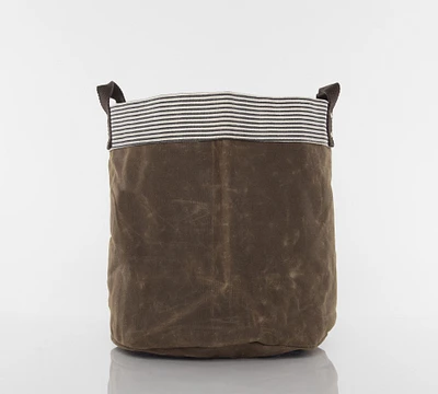 Brixton Waxed Canvas Storage Basket