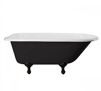 Salavina  60" Clawfoot Painted Bathtub