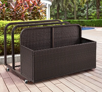 Benson Outdoor Wicker Pool Storage Caddy