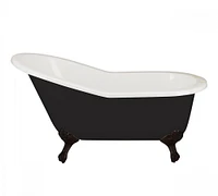 Galvez 67" Clawfoot Painted Bathtub