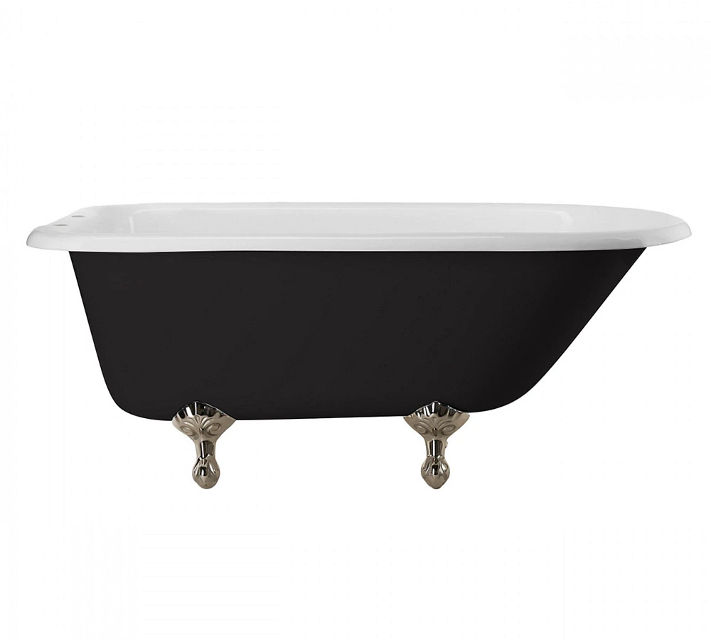 Salavina  60" Clawfoot Painted Bathtub