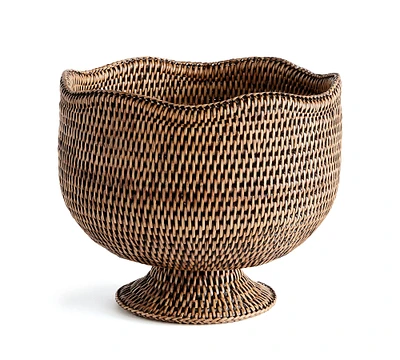 Rattan Footed Cachepot