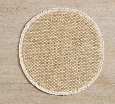 Mason Handwoven Cotton Fringe Round Placemats - Set of 4