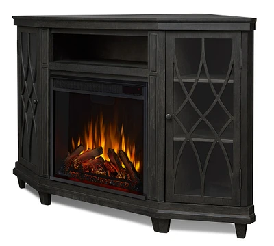 Linney Corner Electric Fireplace Media Cabinet