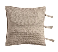 Pick-Stitch Handcrafted Cotton/Linen Quilted Sham