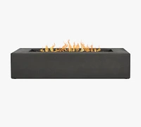 Abril Concrete Low Rectangular Propane Fire Pit Table (57")