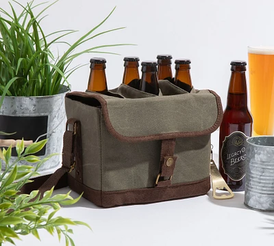 Greenpoint Waxed Canvas 6-Pack Beer Cooler