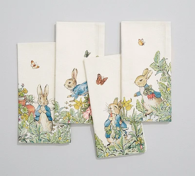 Peter Rabbit™ Garden Cotton/Linen Napkins - Mixed Set of 4