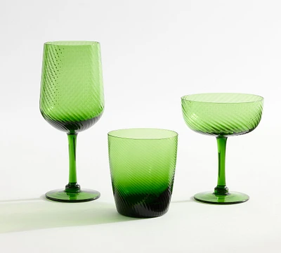 Green Swirl Glassware Collection