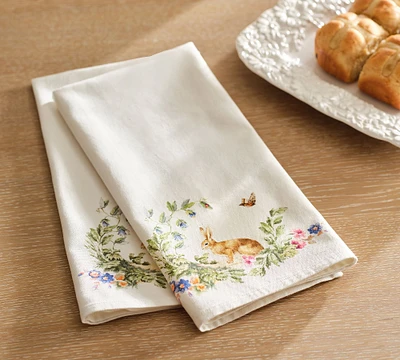 Botanical Bunny Cotton Tea Towels - Set of 2