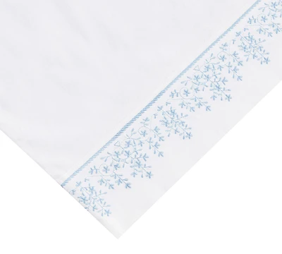 Kollin Cotton Percale Embroidered Pillowcase - Set of 2