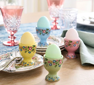 Botanical Bunny Stoneware Egg Cups - Mixed Set of 4