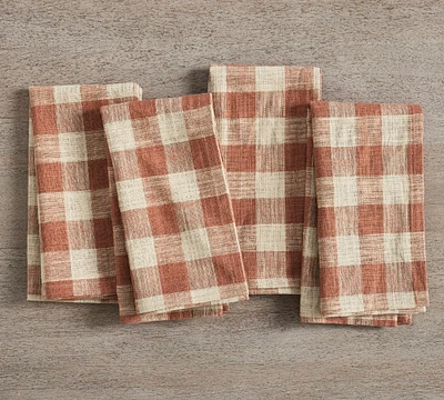 Dalton Check Cotton/Linen Napkins - Set of 4