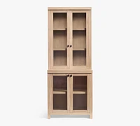 Modern Farmhouse Hutch with Display Cabinet (34")