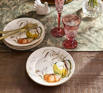 Bedford Harvest Gourd Stoneware Salad Plates - Set of 4