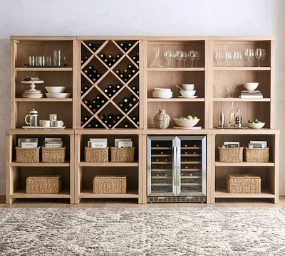 Modern Farmhouse 136" Wine Storage