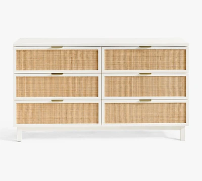 Westly Cane 6-Drawer Dresser (60")