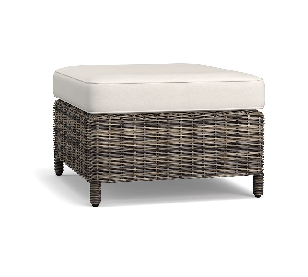 Torrey Wicker Outdoor Ottoman (25")