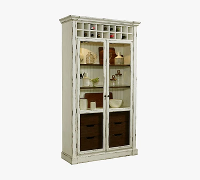 Amber Display Cabinet with Wine Rack (47.5")