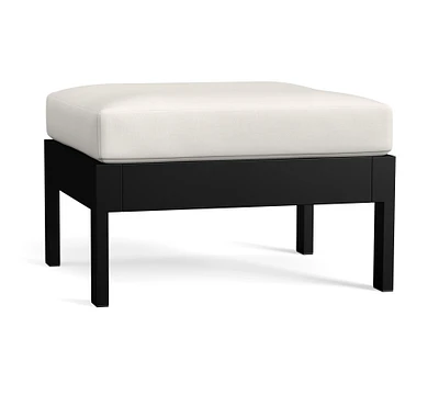 Malibu Metal Outdoor Ottoman, Black (27")