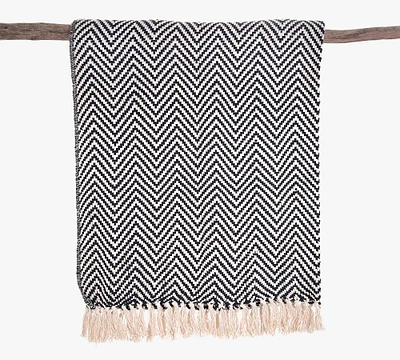 Asim Handwoven Tassel Fringe Throw Blanket