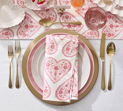Heart Organic Cotton Napkins - Set of 4
