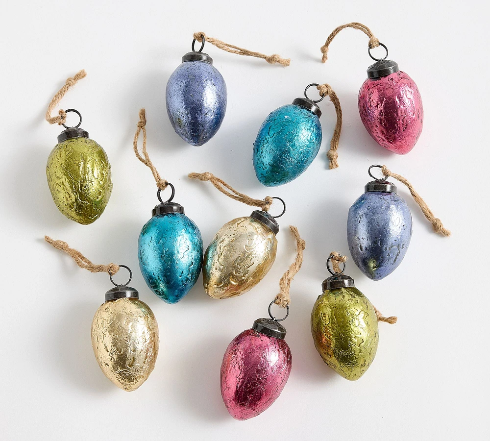 Mercury Easter Egg Ornaments - Set of 10