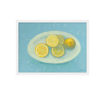 Lemon Plate Framed Print
