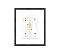 Playing Card Watercolor Framed Print