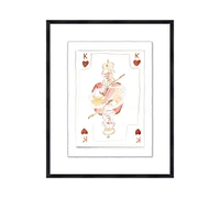 Playing Card Watercolor Framed Print