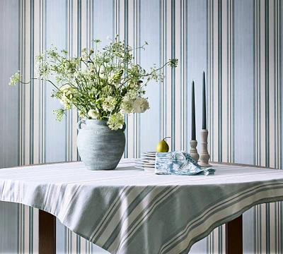 Kravet Meadow Stripe Cotton/Linen Table Throw