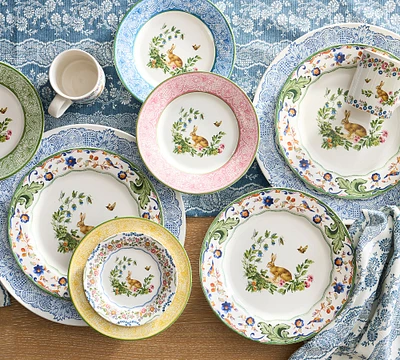 Botanical Bunny Stoneware Dinnerware Collection