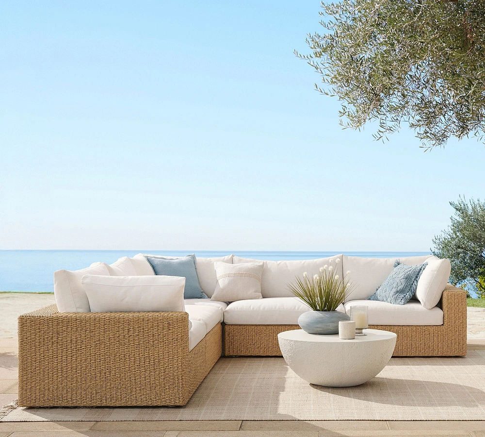 Kostas Wicker -Piece Outdoor Sectional (129