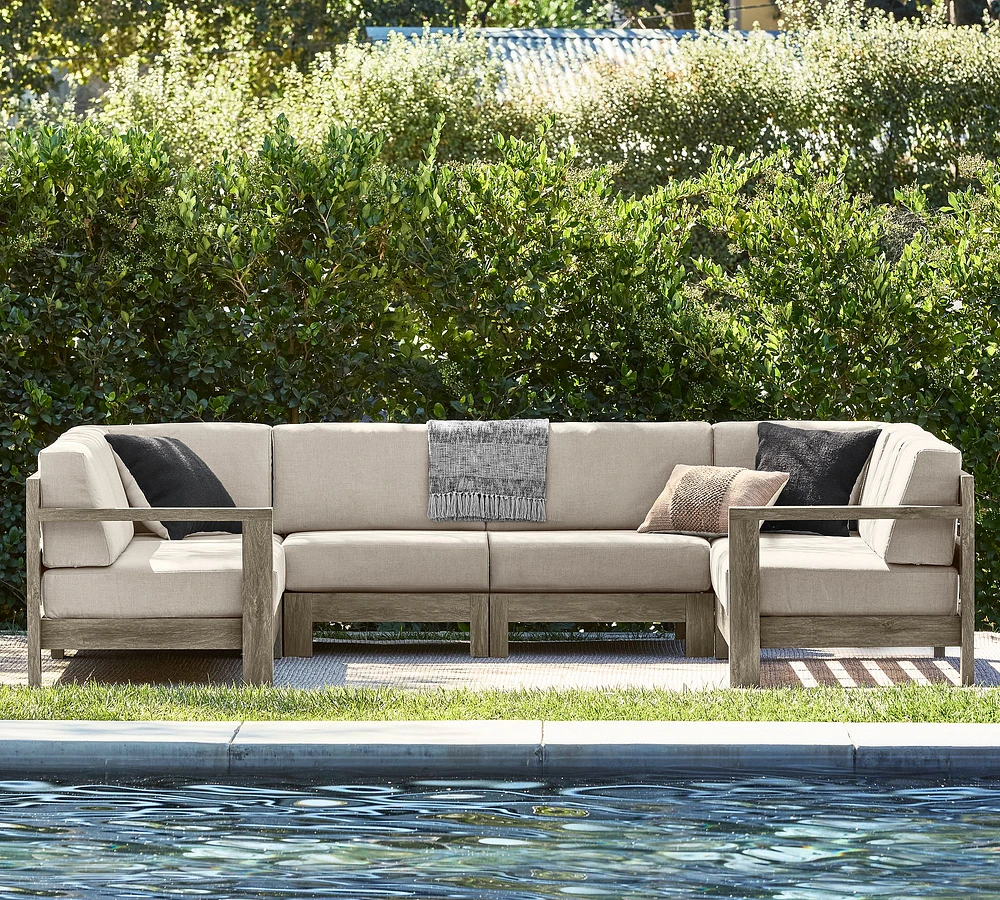 Rockport 6-Piece U-Shaped Outdoor Sectional Set (129")