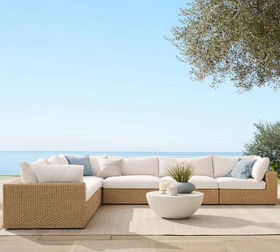 Kostas Wicker 6-Piece Outdoor Sectional (172")