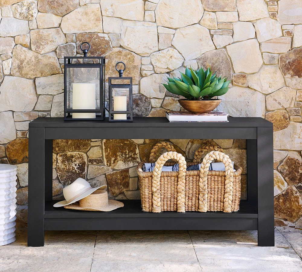 Malibu Metal Outdoor Console Table (60")