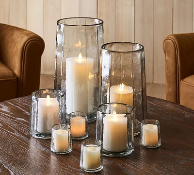 Open Box: Hammered Café Recycled Hurricane Candleholder