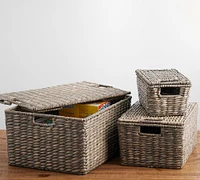 Seagrass Lidded Baskets