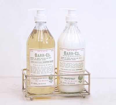 Barr-Co Fir + Grapefruit Soap & Lotion Caddy Set