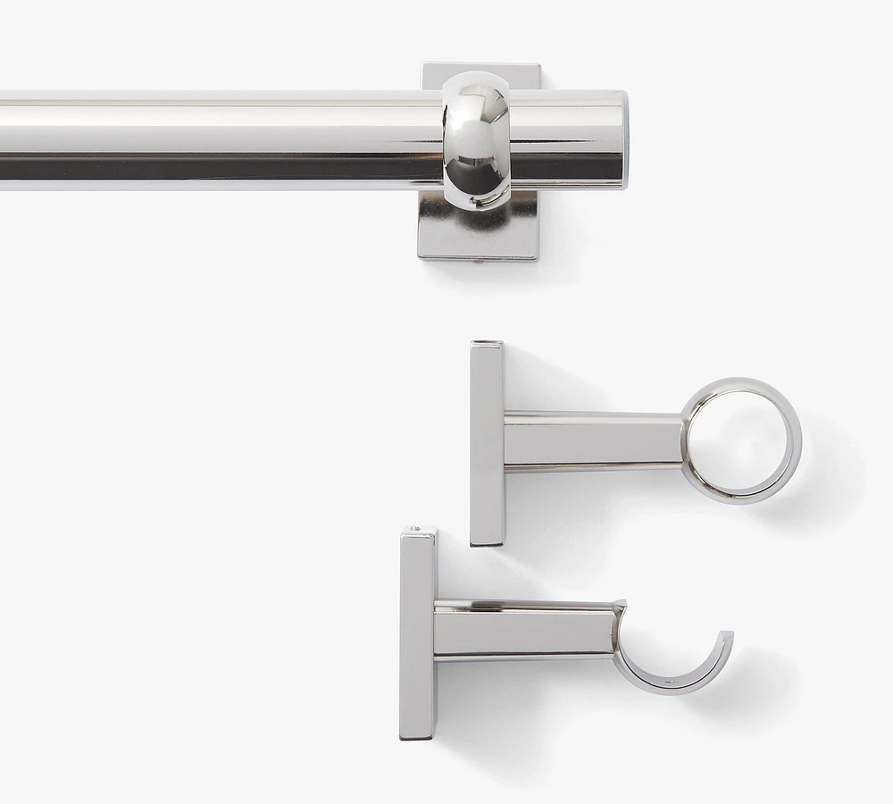 Standard Polished Nickel Curtain Hardware Collection