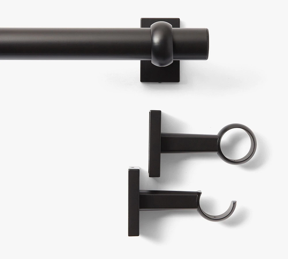 Cast Iron Black Curtain Hardware Collection