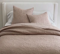Open Box: Belgian Flax Linen Floral Stitch Quilt