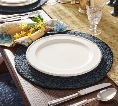 Heirloom Rope Rim Stoneware Dinner Plates