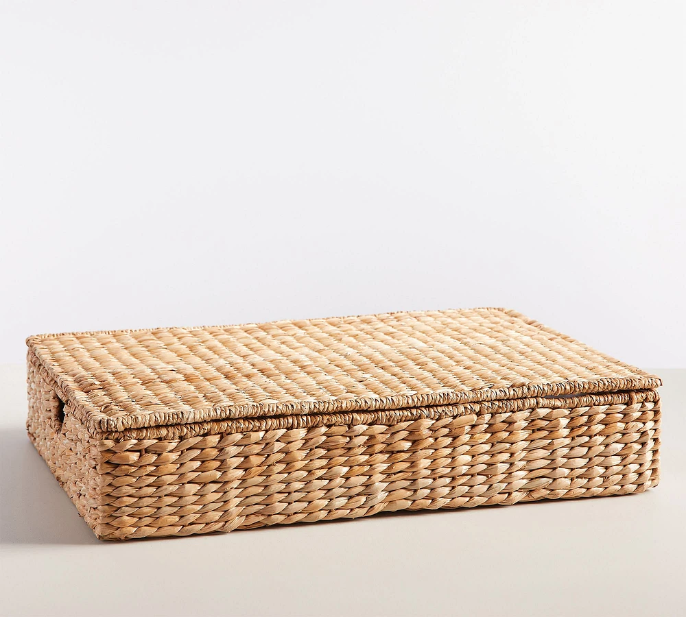 Savannah Handwoven Seagrass Lidded Underbed Basket