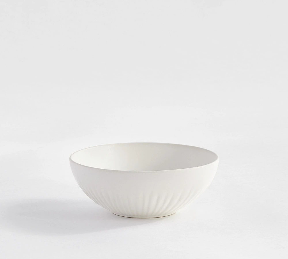 Ridge Textured Stoneware Cereal Bowls