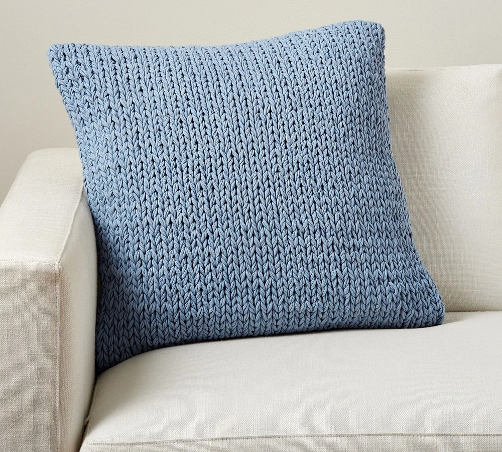 Chunky Sweater Handknit Pillow