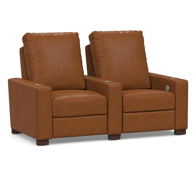 Turner Square Arm Leather Media Chair