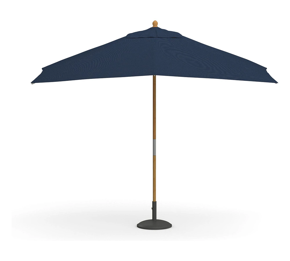 10' Rectangular Outdoor Patio Umbrella – Teak Frame