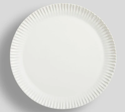 Ridge Textured Stoneware Dinner Plates