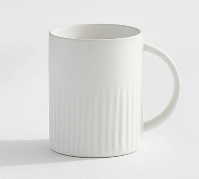 Ridge Textured Stoneware Mugs